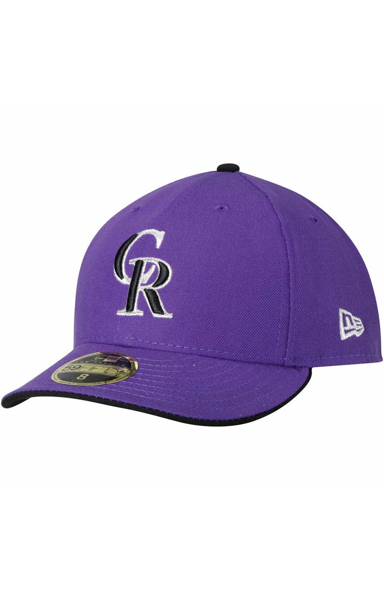 New Era Men's New Era Purple Colorado Rockies Alternate 2 Authentic Collection On-Field Low Profile 59FIFTY Fitted Hat, Main, color, Purple