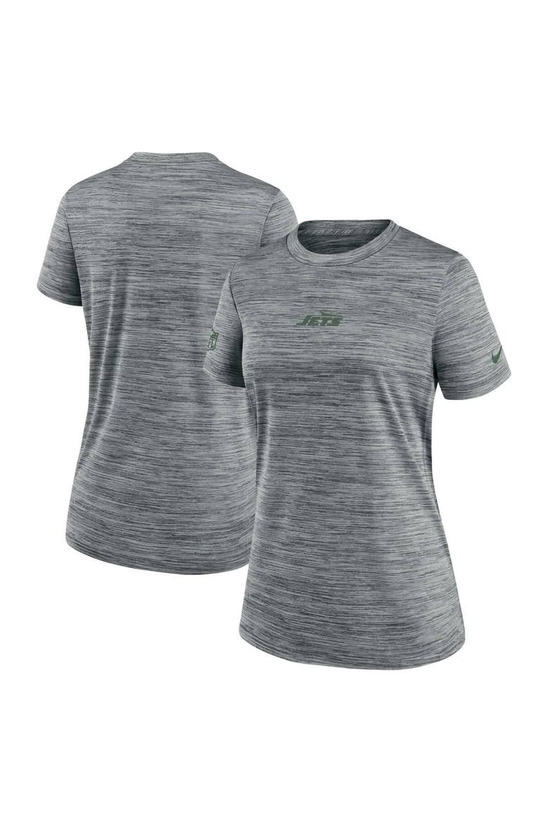 Women's Nike Gray New York Jets Sideline Velocity Performance T-Shirt, Alternate, color, Gray
