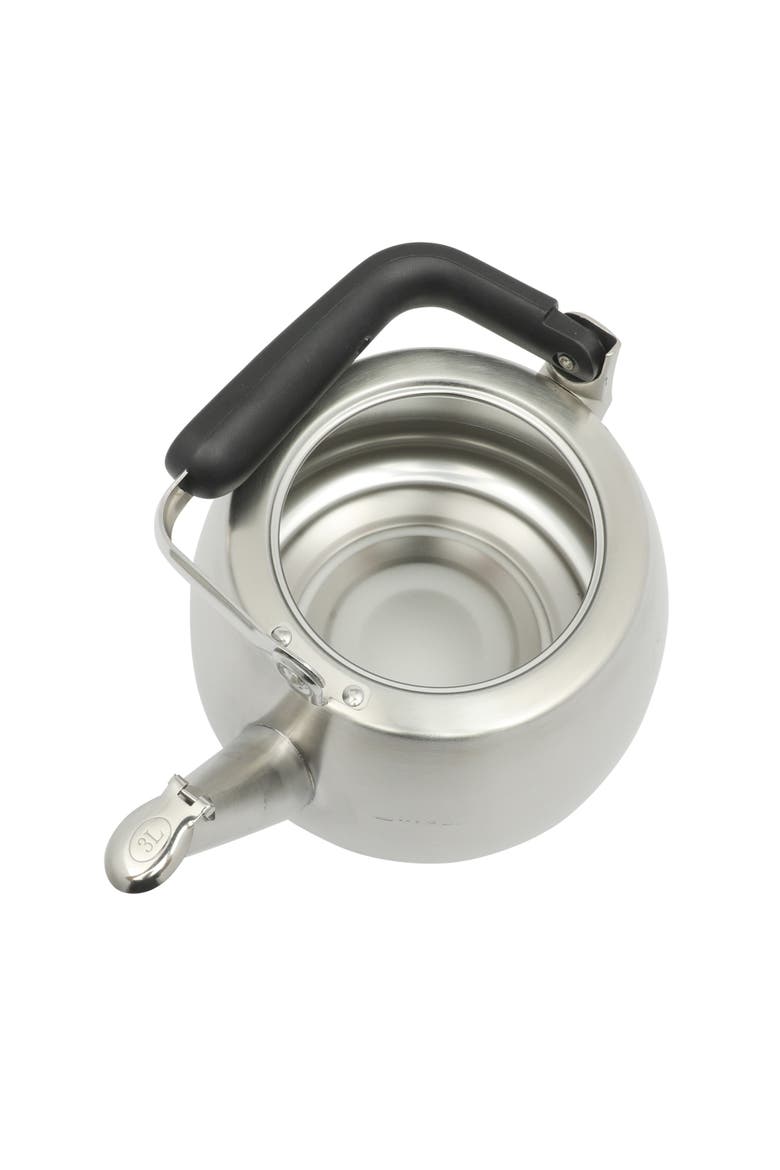 Stainless Steel Whistling Stovetop Tea Kettle, Alternate, color, Stainless Steel