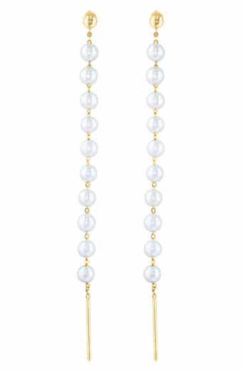 Freshwater Pearl Linear Drop Earrings