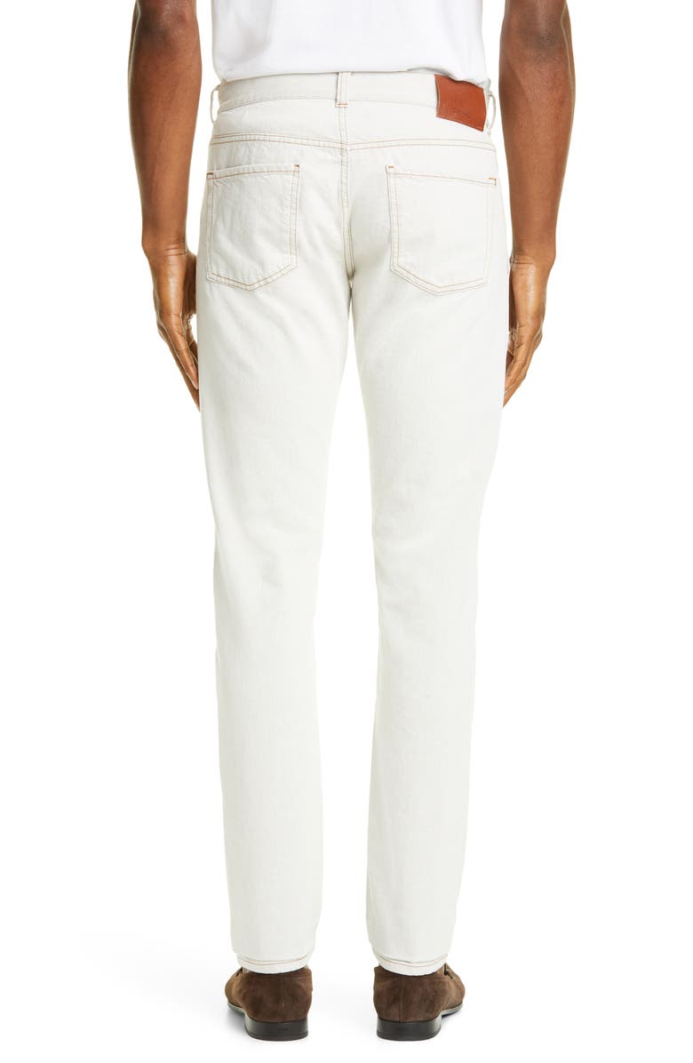 Canali Five-Pocket Cotton Twill Dress Pants, Alternate, color, 