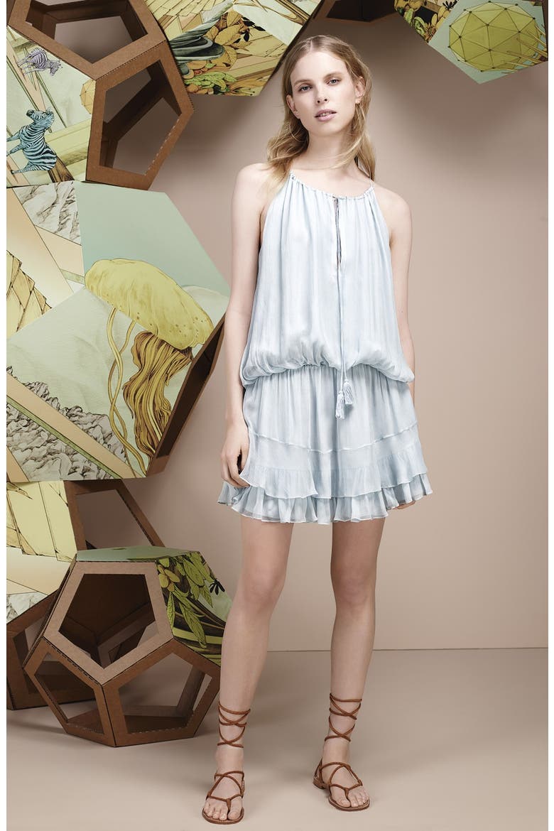 'Kenji' Silk Dress, Main, color, BLACK