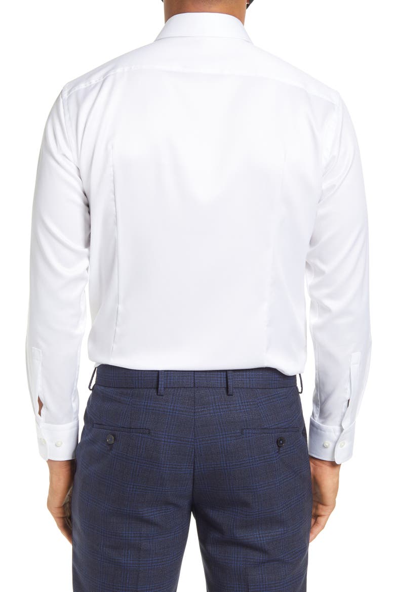 Marley Slim Fit Easy Iron Solid Dress Shirt, Alternate, color, WHITE