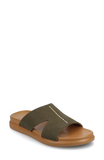 Journee Collection Misey Slide Sandal In Olive