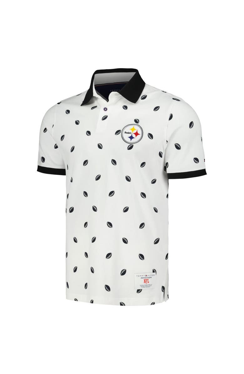 Tommy Hilfiger Men's Tommy Hilfiger White Pittsburgh Steelers Bryce Pique Polo, Alternate, color, 