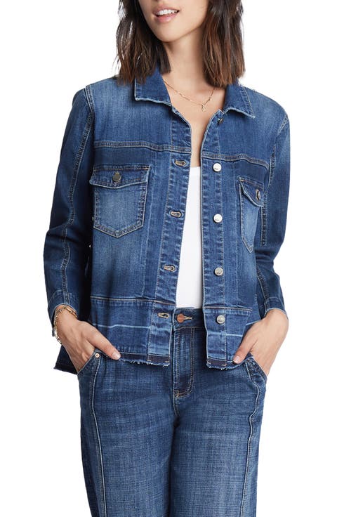 Step Up Raw Hem Denim Jacket