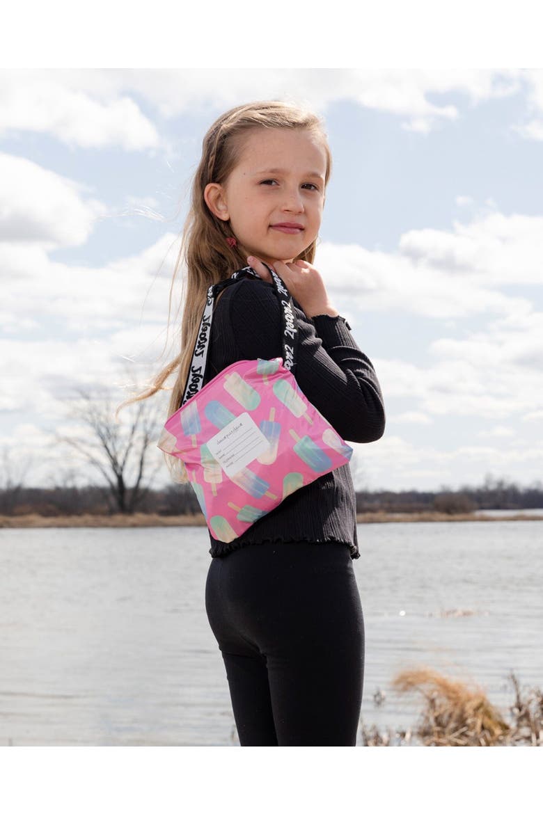 Packable Lollipop Windbreaker in Polyester, Alternate, color, Pink Printed Lollipops