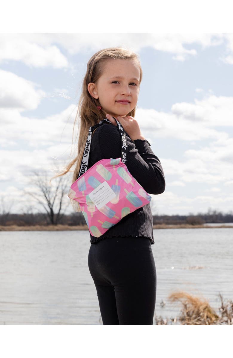 Deux par Deux Packable Lollipop Windbreaker in Polyester, Alternate, color, Pink Printed Lollipops