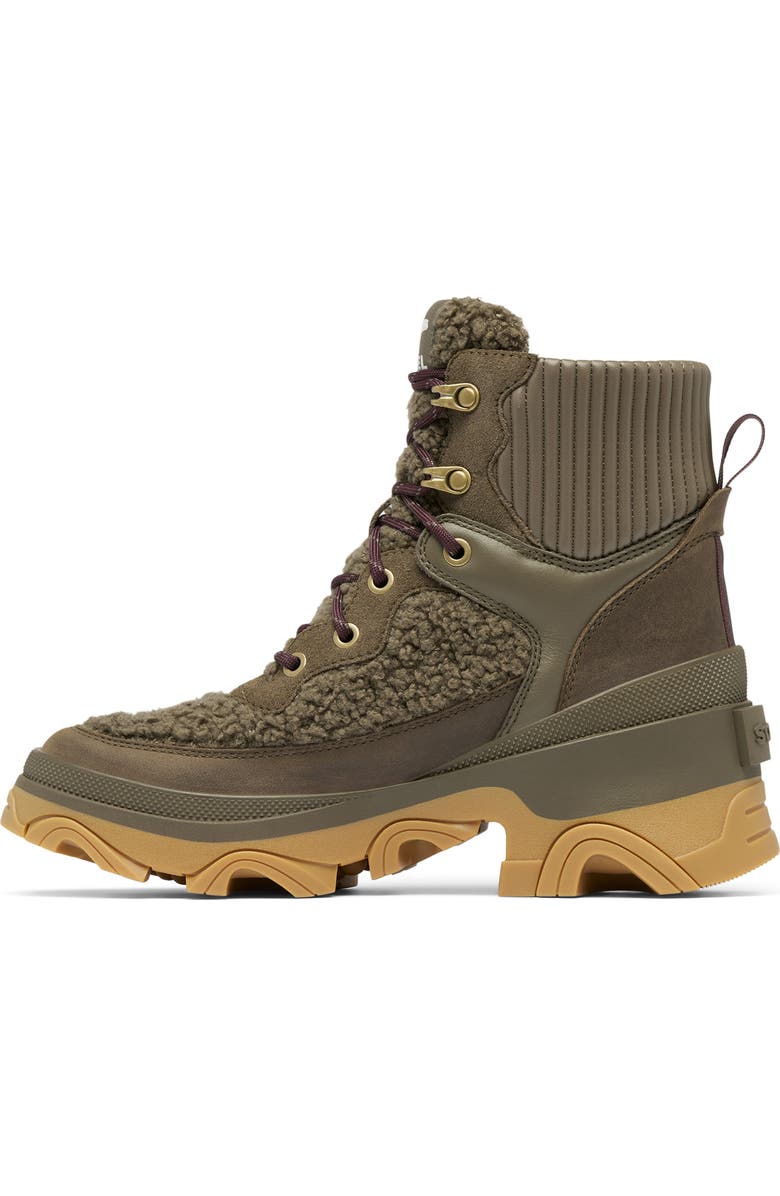 SOREL Brex<sup>™</sup> Faux Shearling Lace-Up Boot, Alternate, color, Major/ Omega Taupe