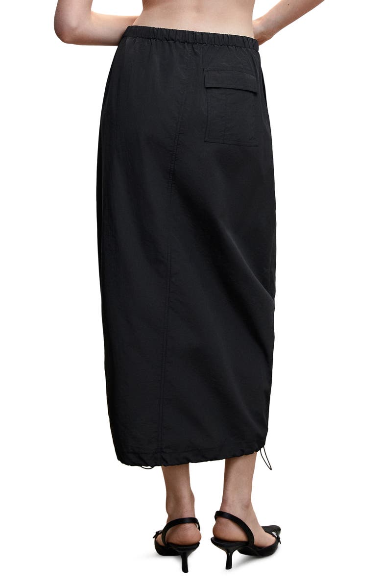MANGO Tie Waist Parachute Midi Skirt, Alternate, color,
