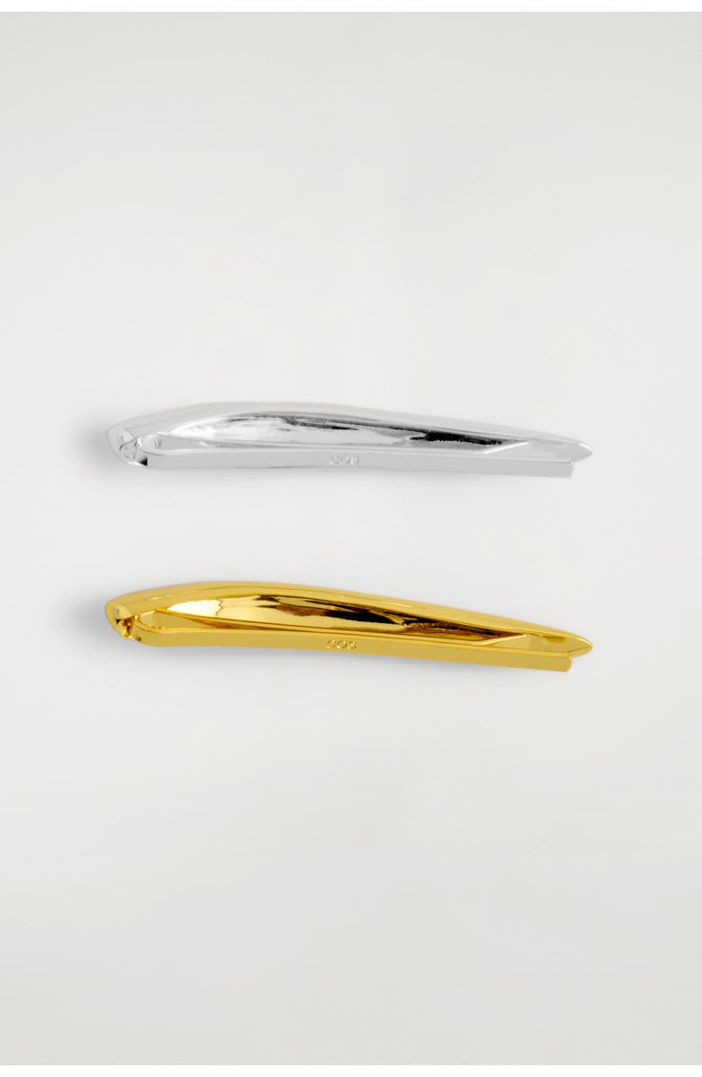 COS 2-pack Domed Hair Slides, Alternate, color, Gold / Silver