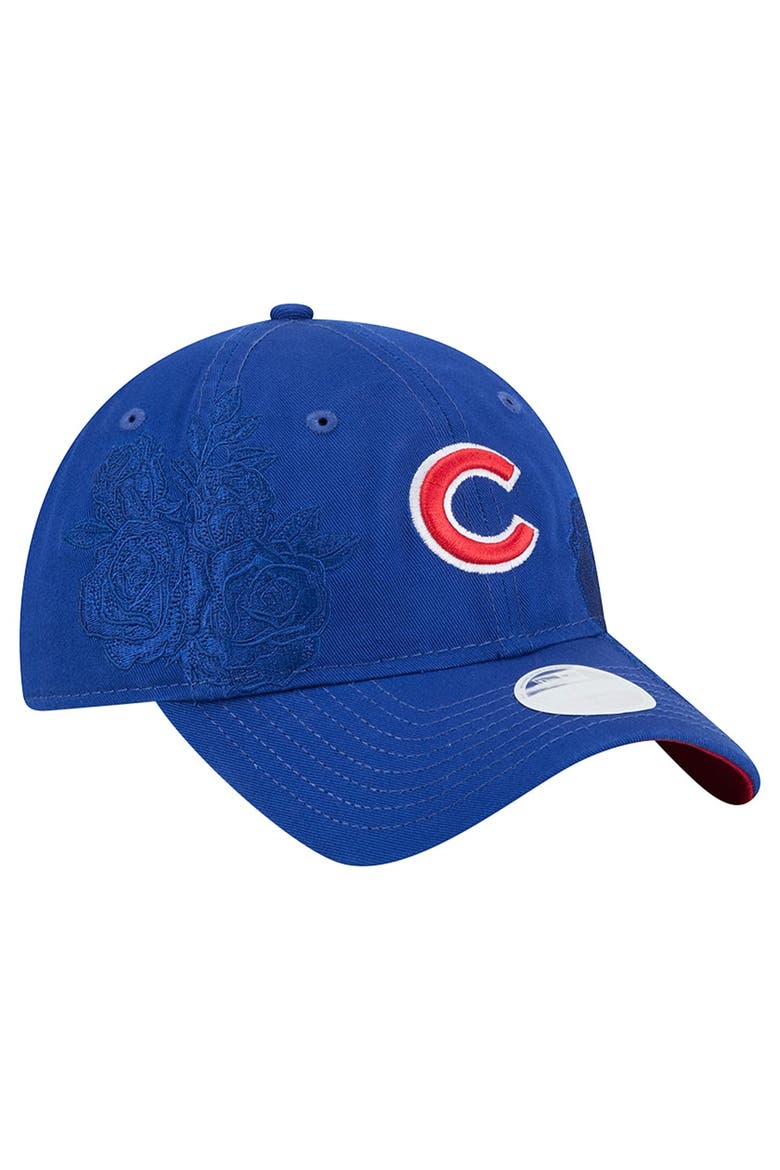 Women's New Era Royal Chicago Cubs Roses 9TWENTY Adjustable Hat, Alternate, color, Royal