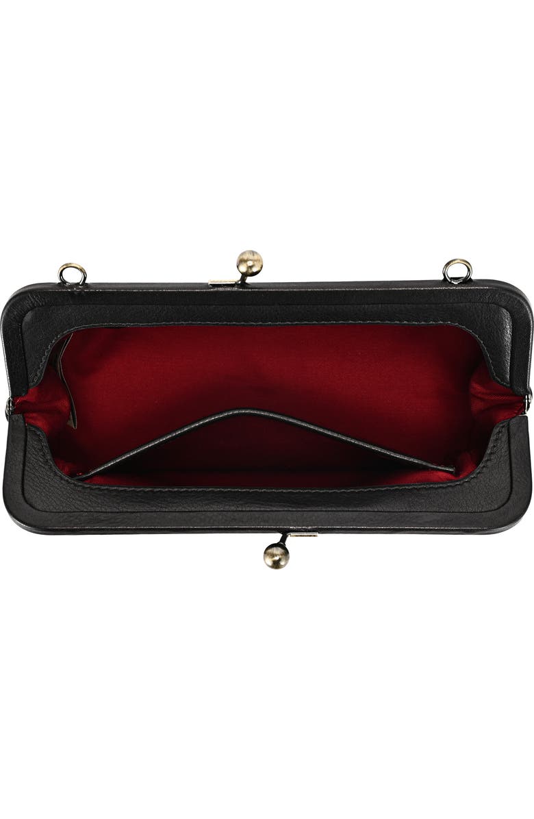 OLD TREND Iris Genuine Leather Vintage Frame Crossbody Bag, Alternate, color, Black