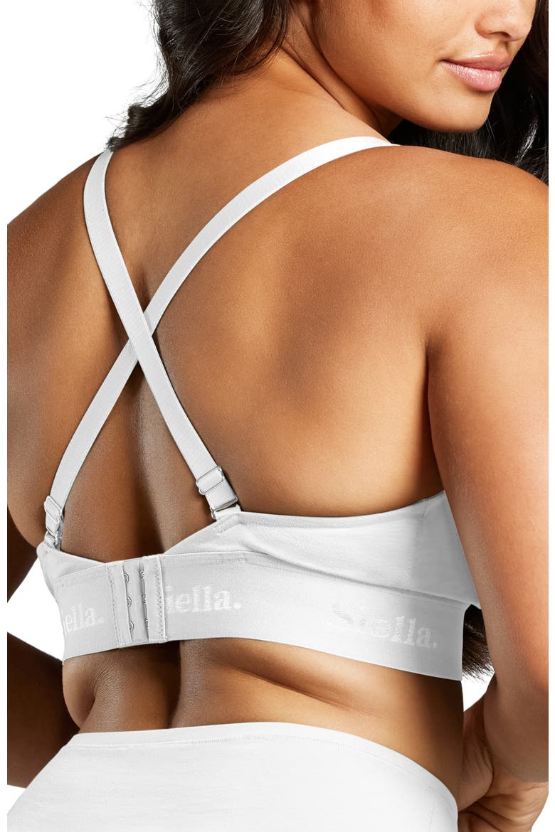 Organic Cotton Triangle Padded Bra, Alternate, color, White