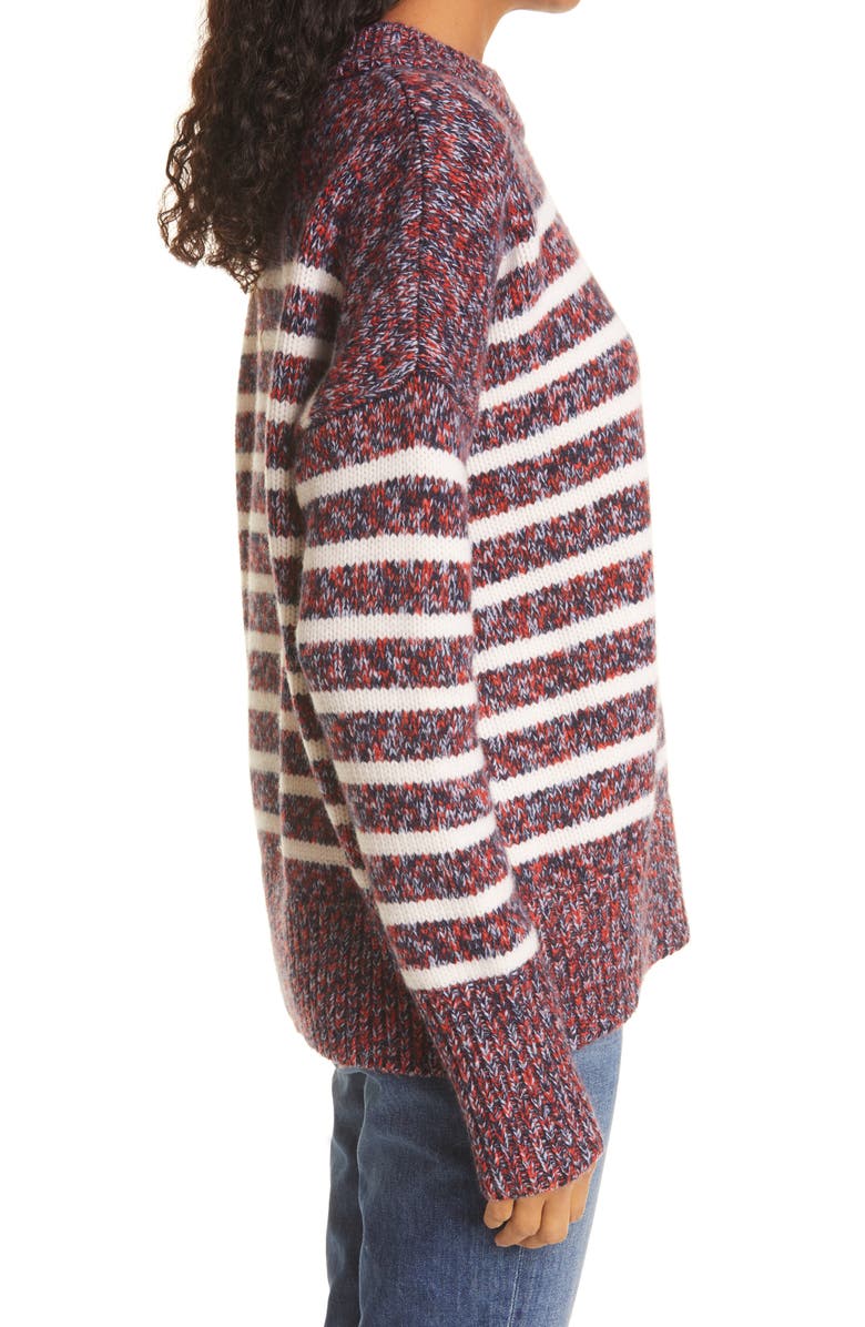 La Ligne Marin Stripe Wool & Cashmere Sweater, Alternate, color, 