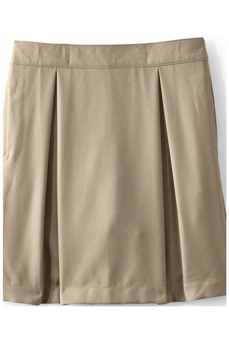 School Uniform Girls Solid Pleated Skort Top of Knee, Alternate, color, Khaki