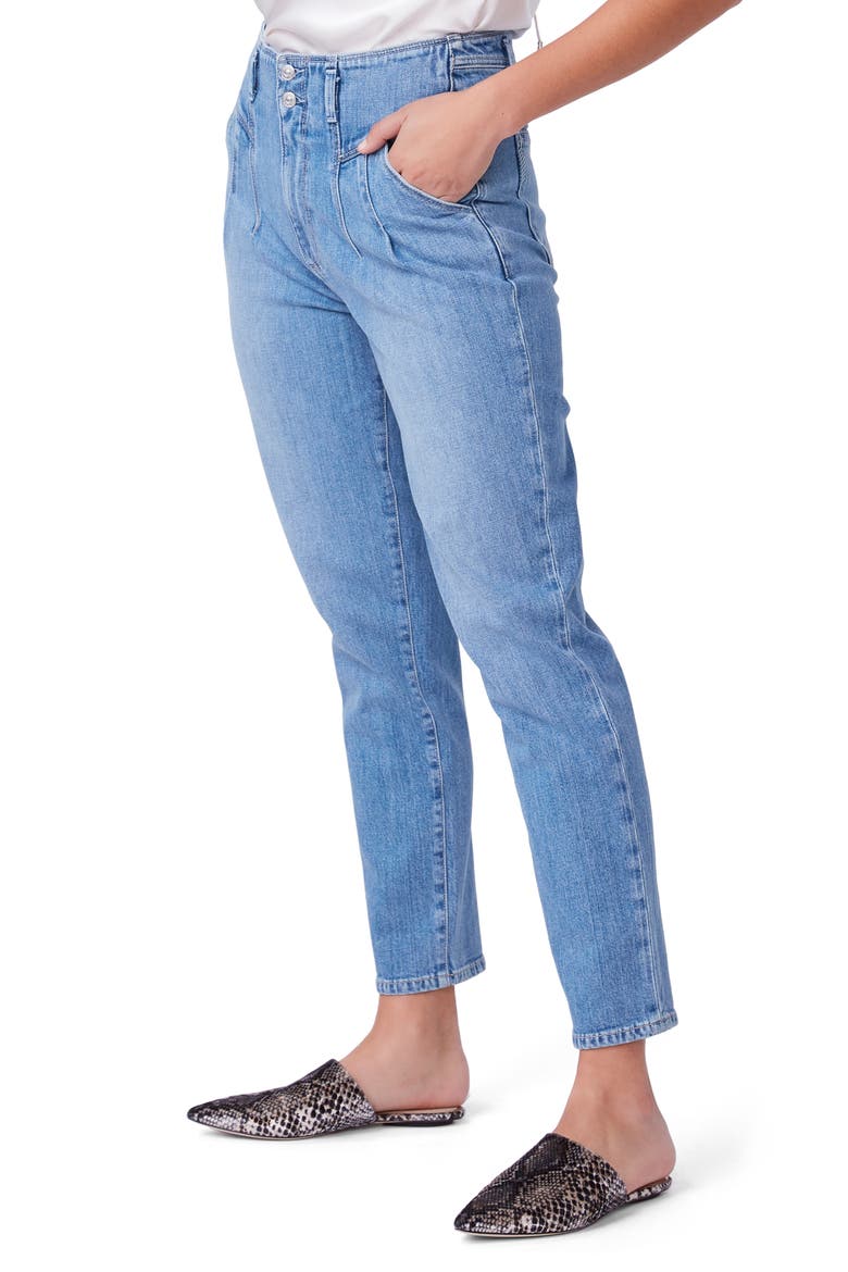 Sarah Front Pleat Ankle Straight Leg Jeans, Alternate, color, RUMEE