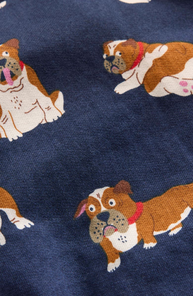 Boden Kids' Bulldog Print Cotton Crewneck Sweatshirt, Alternate, color, Blue Bulldogs
