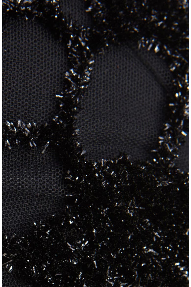 Metallic Crochet Skirt, Alternate, color, BLACK