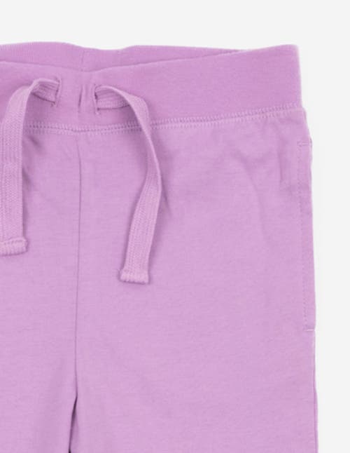 Leveret Kids 100% Cotton Lightweight Jogger Pants In Purple