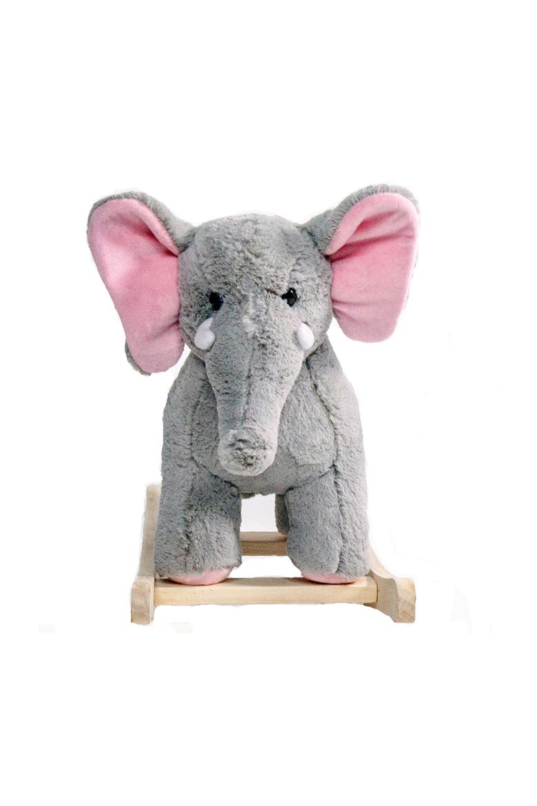 Rocking Elephant With Music, Plush Rideon Toy, Main, color, Multicolored