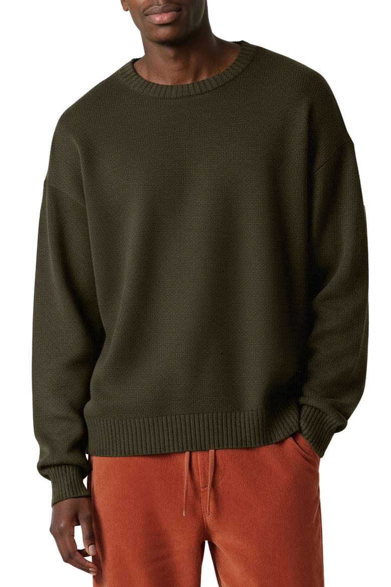 Crewneck Graphic Sweater, Main, color, OLIVE