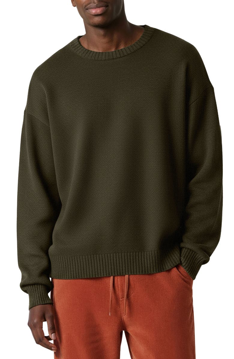 D.RT Crewneck Graphic Sweater, Main, color, Olive