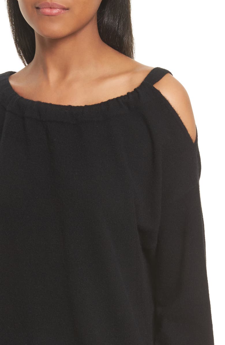 Vince Cashmere Cold Shoulder Tunic, Alternate, color,