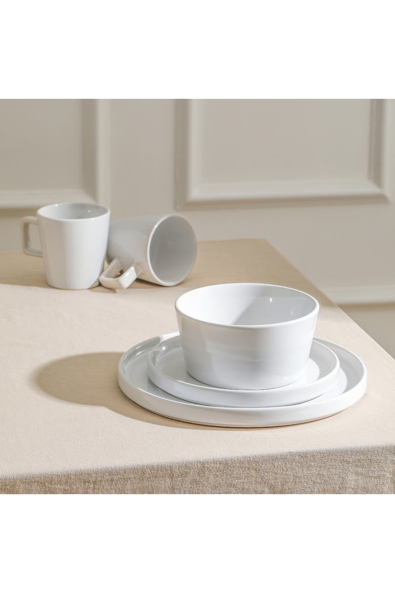Celina Stoneware 32-Piece Dinnerware Set, Alternate, color, White