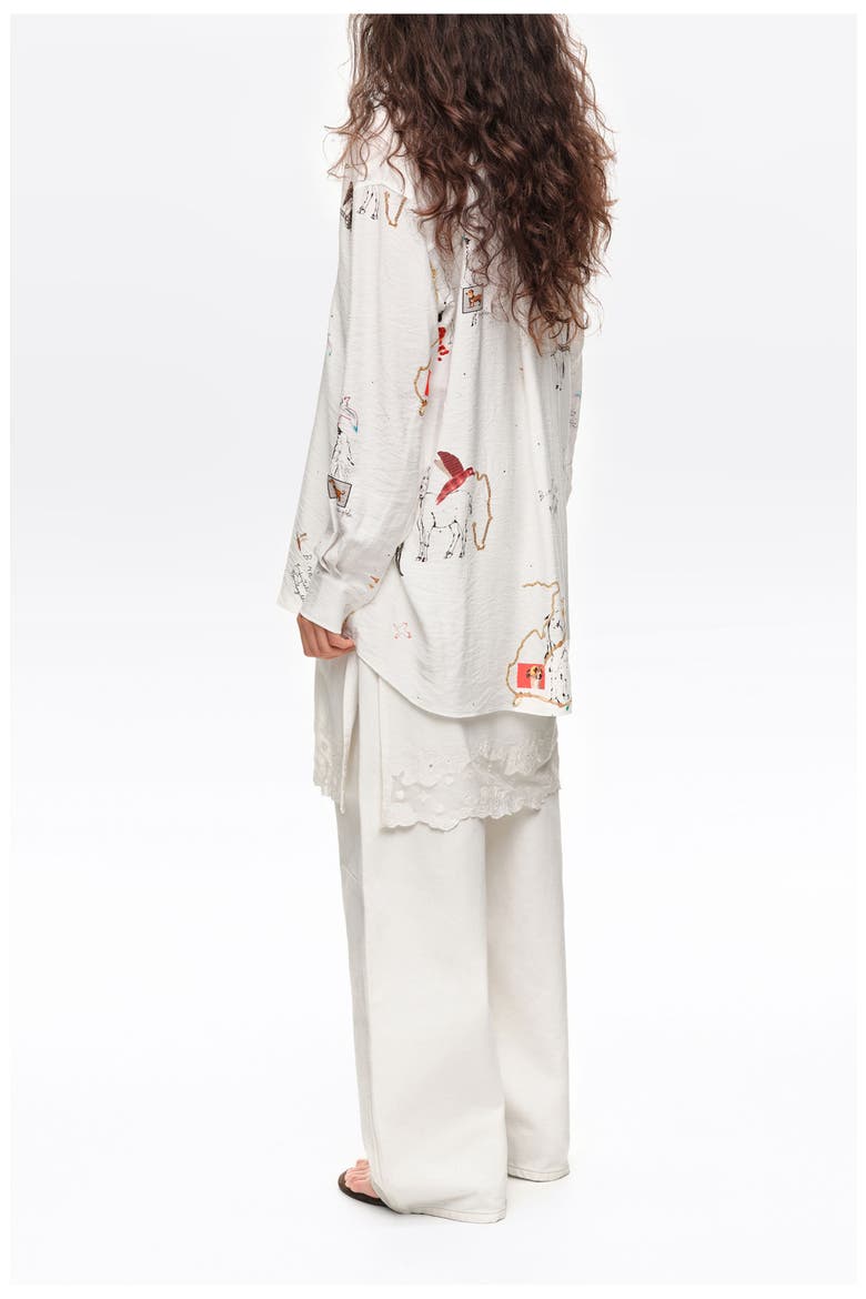 Oversized Animal Print Shirt, Alternate, color, COLLAGE ANIMAL CHAIN