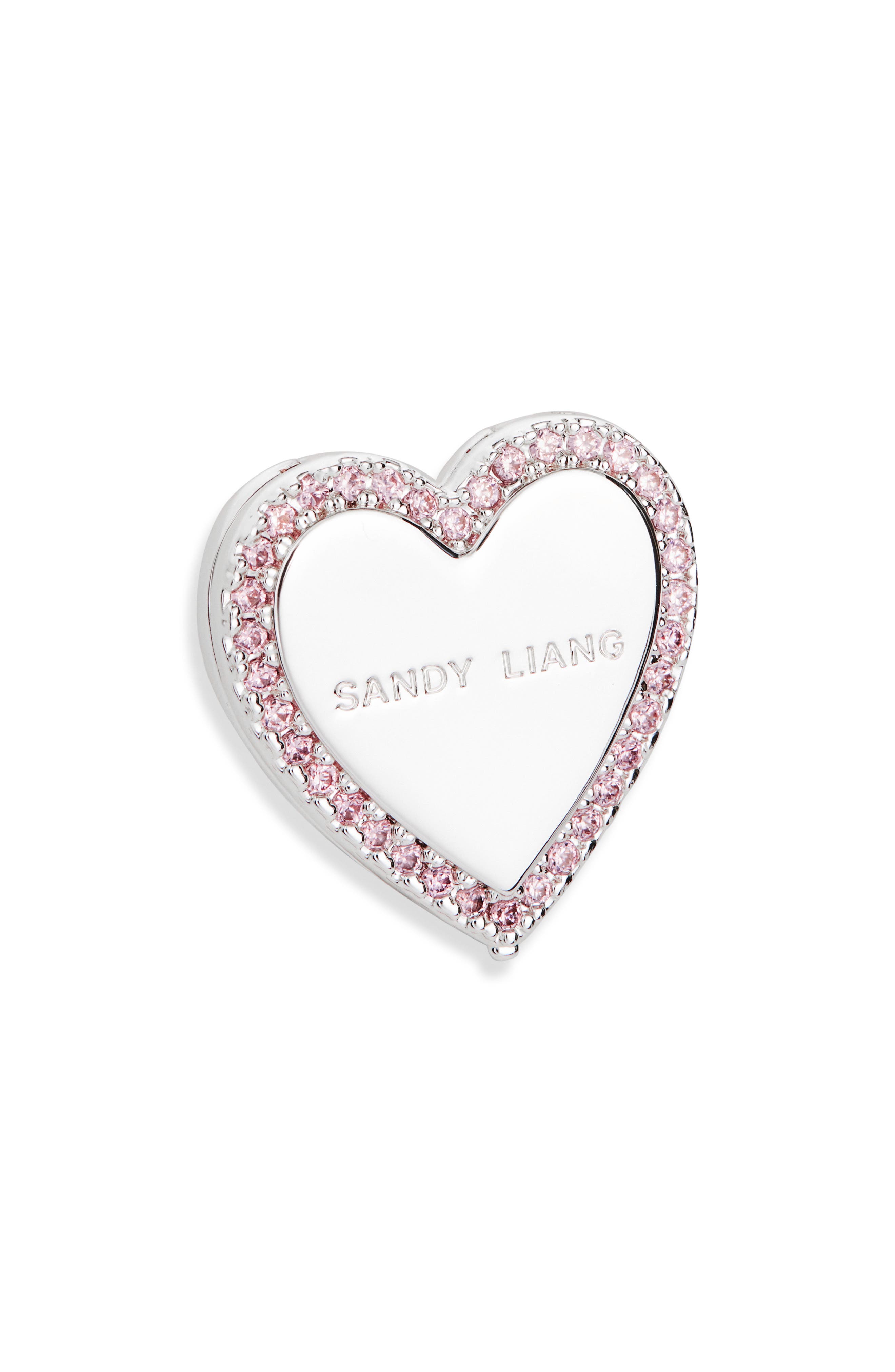 Sandy Liang Pocket Mirror Ring In Pink