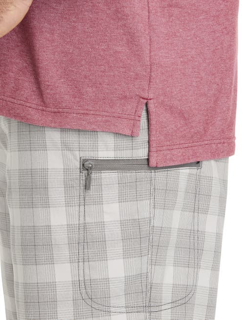 Harbor Bay By Dxl Big & Tall Oxford Tipped Polo Shirt In Pink