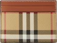 Burberry Sandon Check Canvas & Leather Card Case