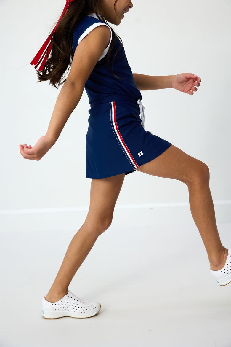 Girls Ribboned Skirt, Alternate, color, Navy
