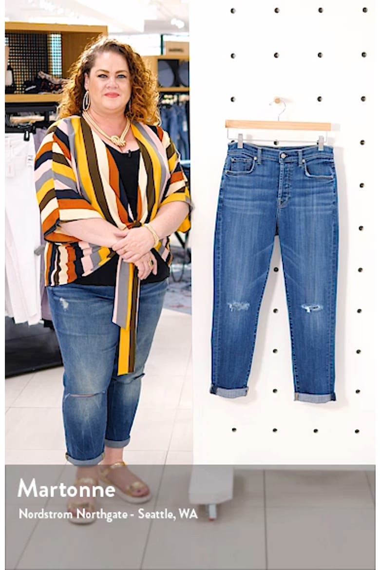 7 For All Mankind® Josefina High Waist Ripped Crop Jeans video