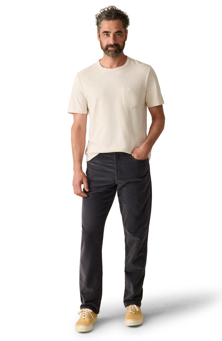 Faherty Stretch Corduroy Pants, Alternate, color, Washed Charcoal
