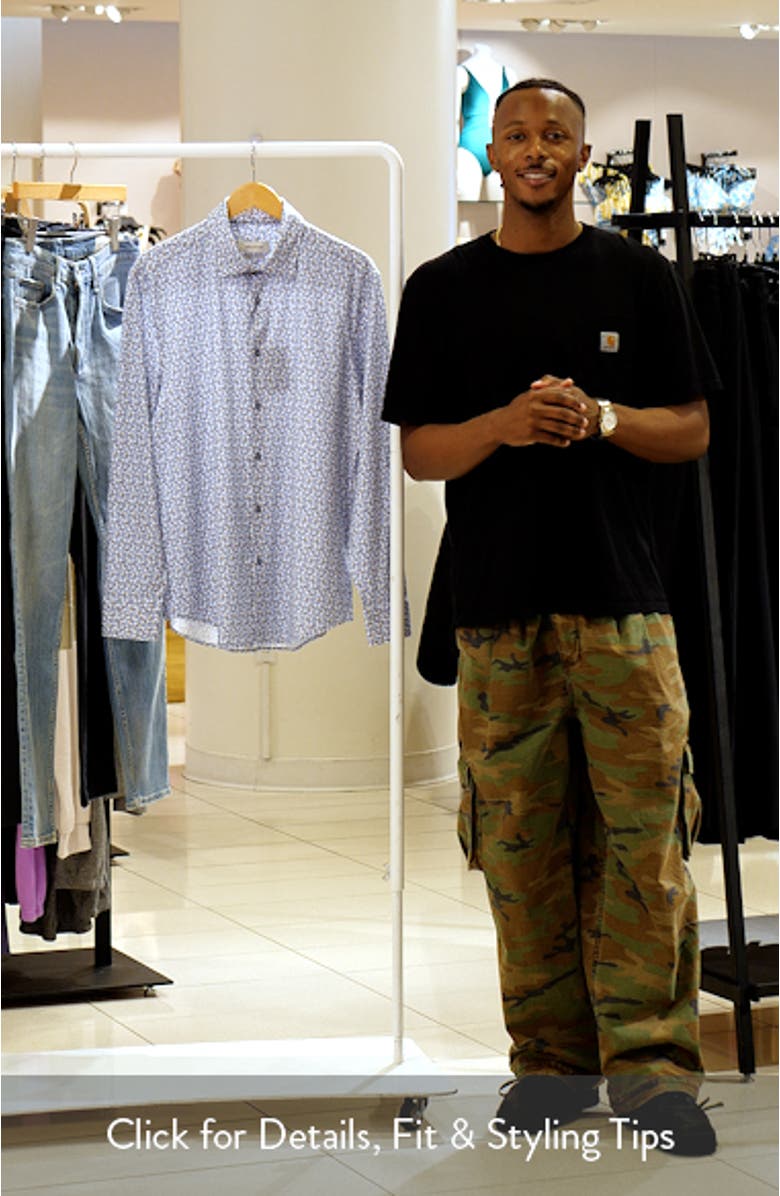 James OoohCotton<sup>®</sup> Retro Print Button-Up Shirt, sales video thumbnail