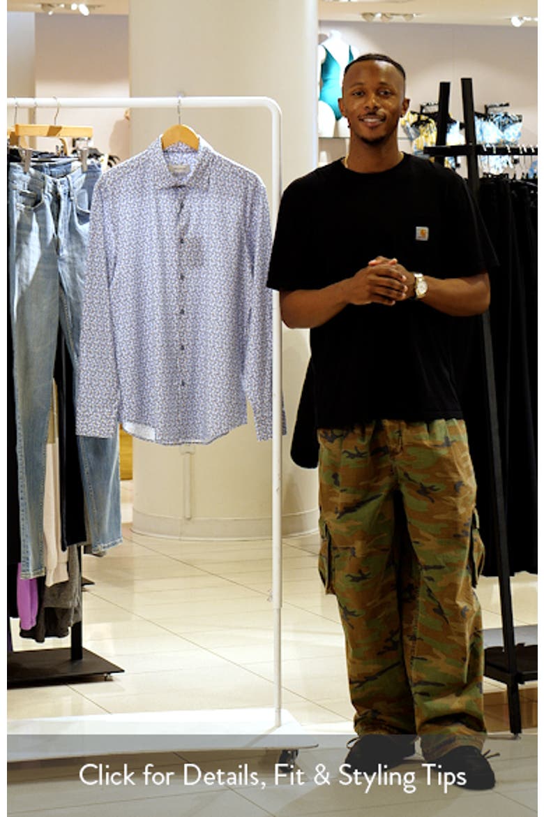 James OoohCotton® Retro Print Button-Up Shirt video