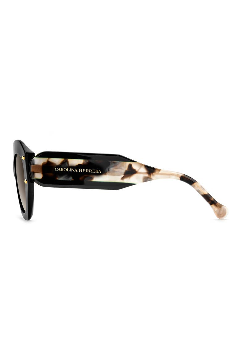 Her 53mm Gradient Square Sunglasses, Alternate, color, BLACK/ BROWN SF