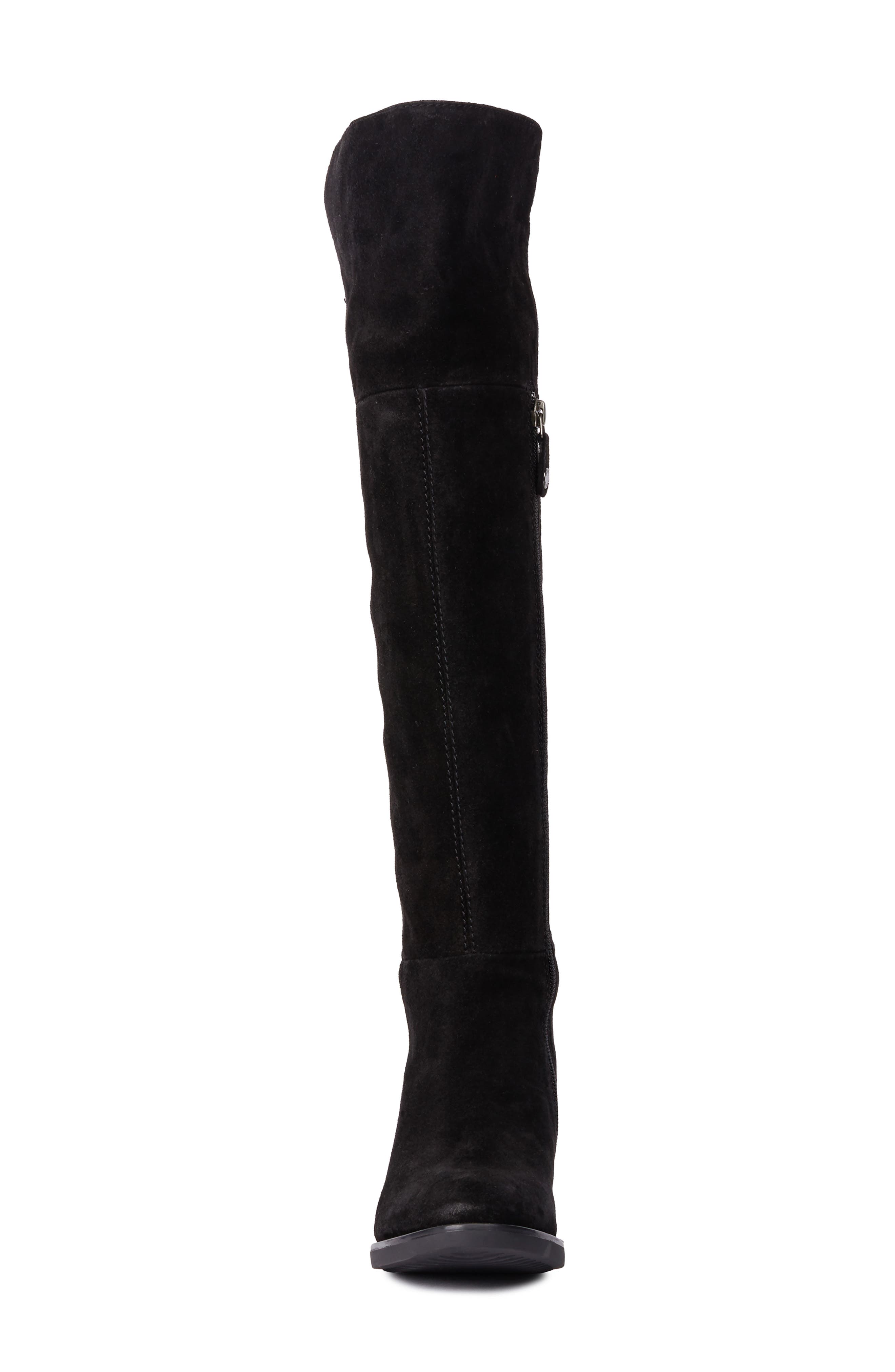 Felicity Knee High Boot, Alternate, color, BLACK SUEDE