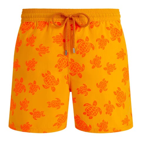 Men Swim Shorts Flocked Rondes Des Tortues