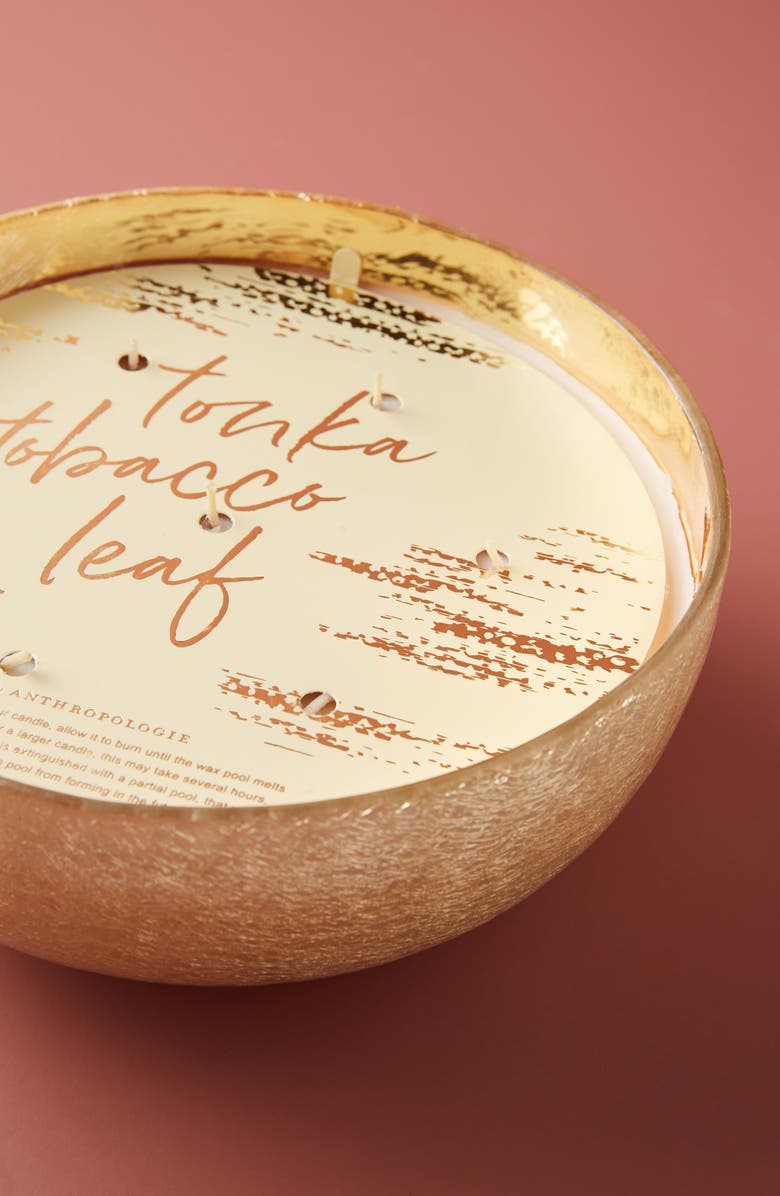 Anthropologie Home Anthropologie Low Large Craquelle Glass Candle, Alternate, color, 