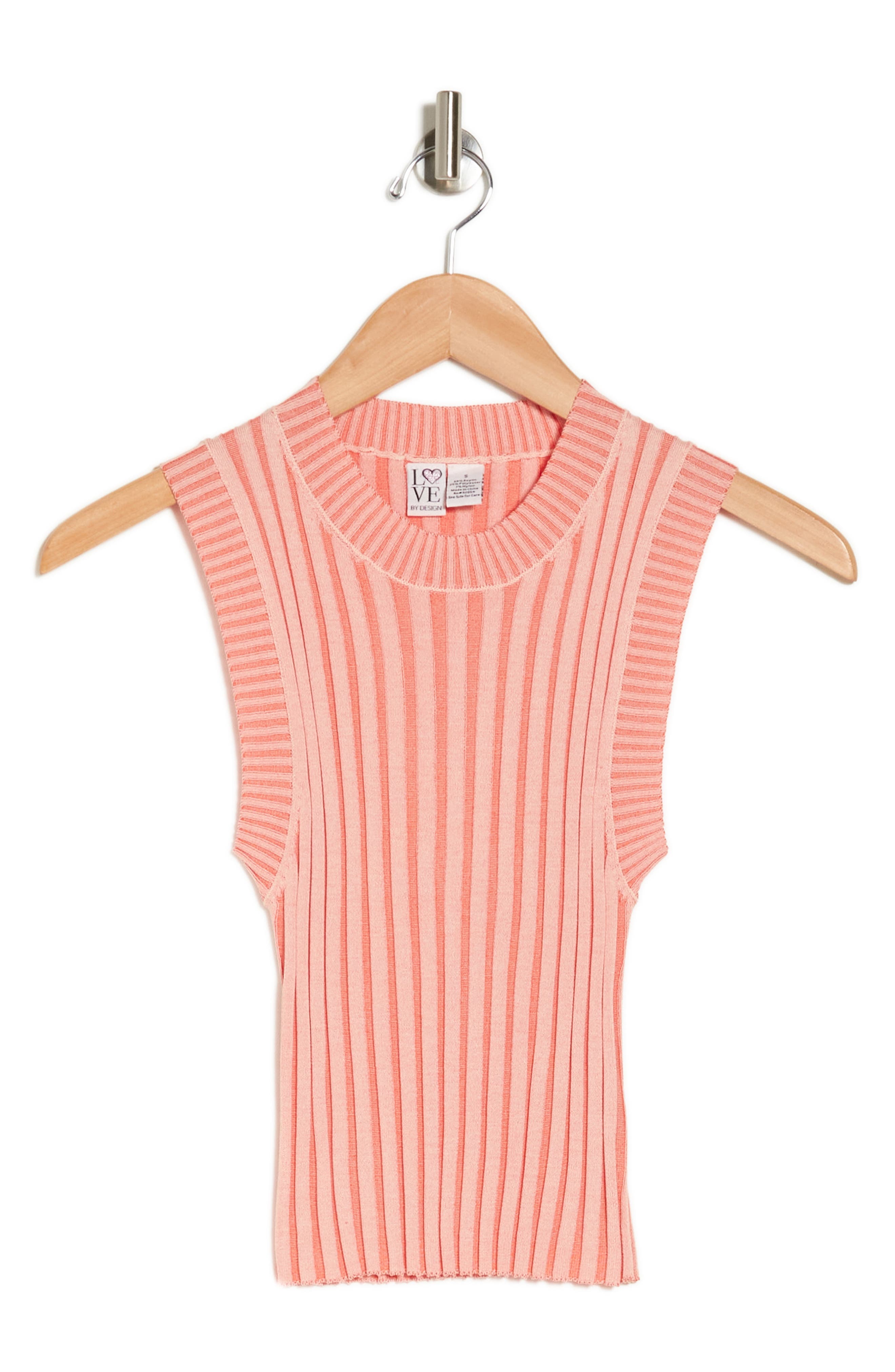 BY DESIGN French Rib Sleeveless Sweater (Women) | Nordstromrack