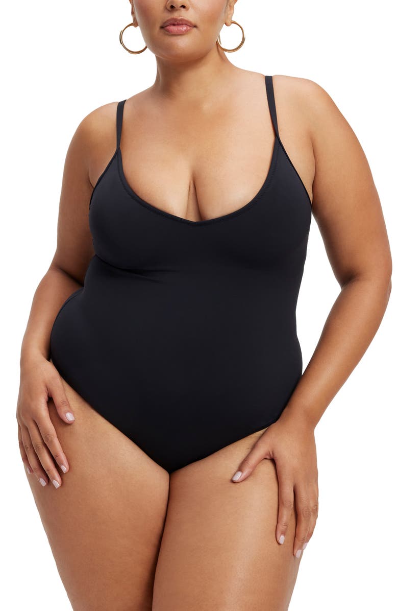 Good American Sculpt One-Piece Swimsuit, Alternate, color, 