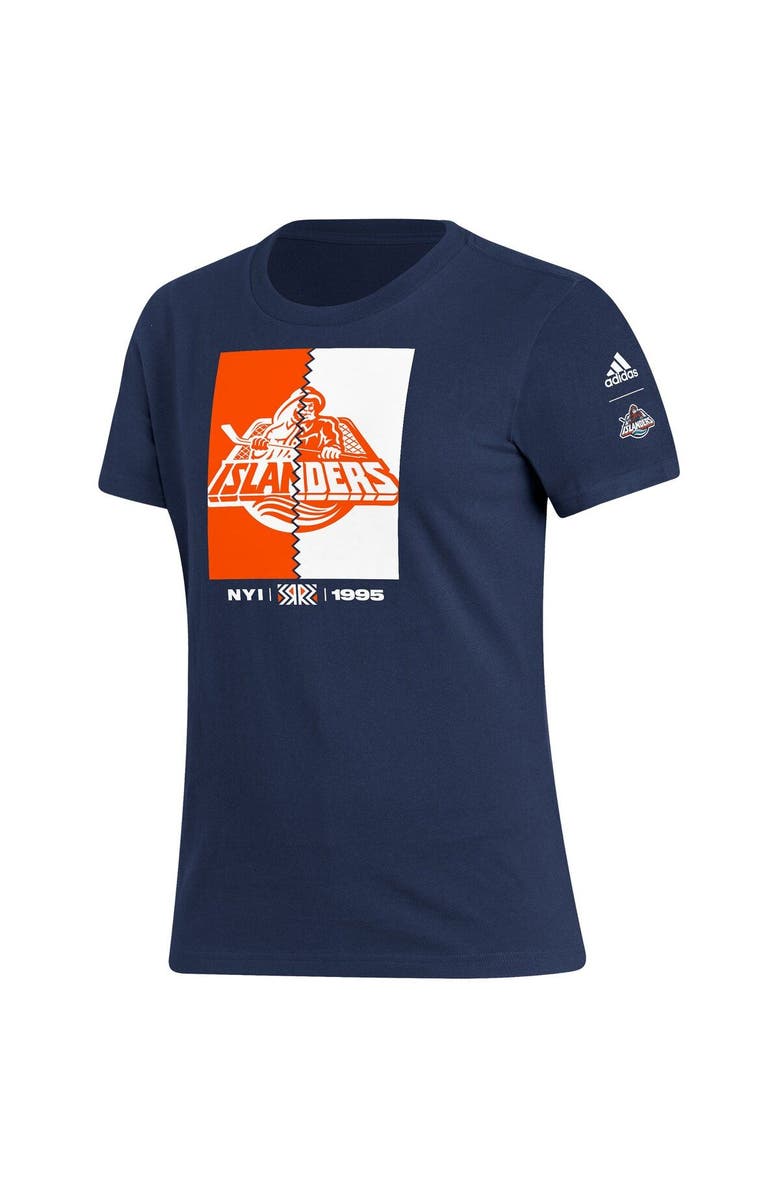 adidas Women's adidas Navy New York Islanders Reverse Retro 2.0 Playmaker T-Shirt, Alternate, color, 