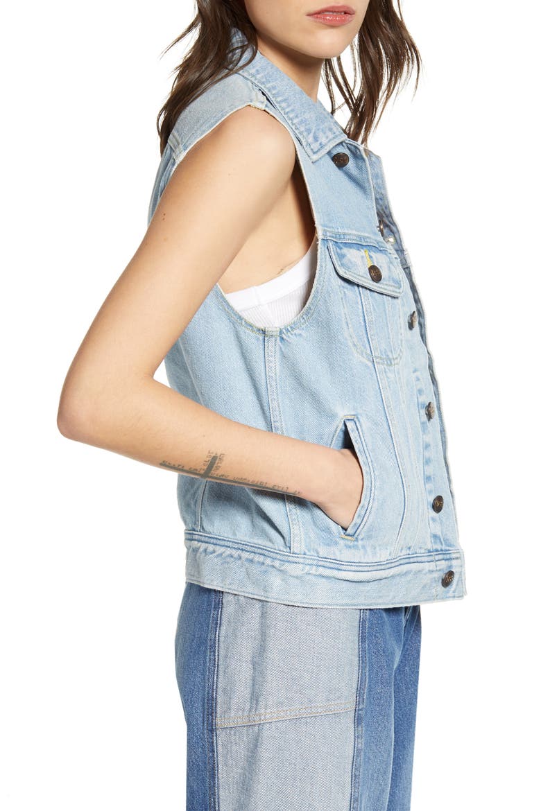 Rider Denim Vest, Alternate, color, FRONTIER