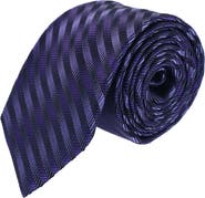 Trafalgar Nathanial Regal Patterned Diagonal Line Silk Business Necktie