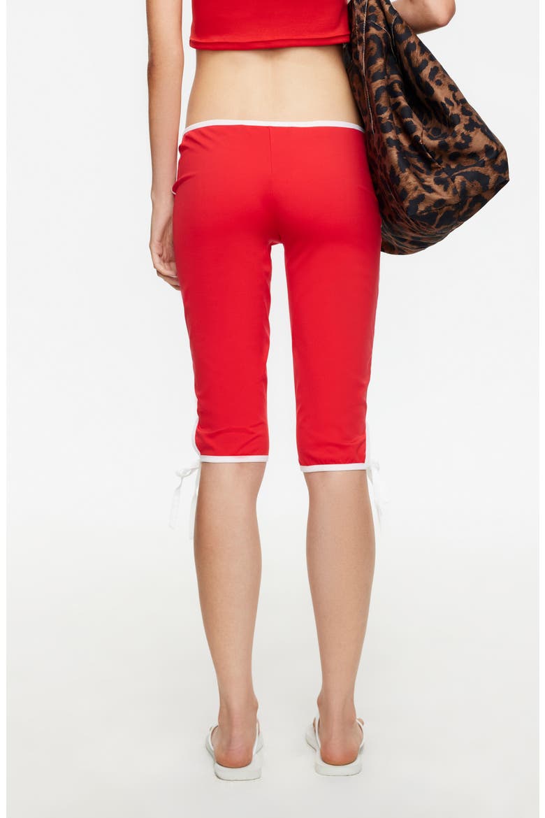 Sunset Low Rise Capri Leggings, Alternate, color, CRIMSON