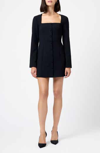 French Connection Whisper Square Neck Long Sleeve Sheath Minidress