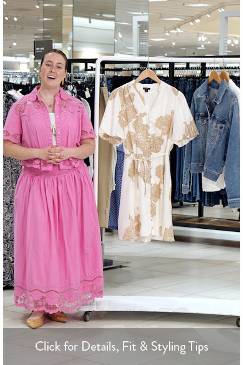 Print Linen Blend Shirtdress video